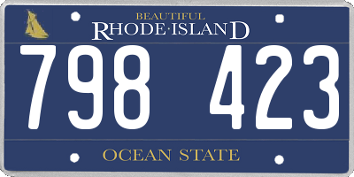 RI license plate 798423