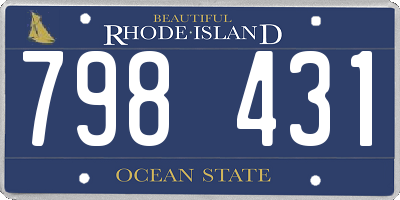 RI license plate 798431