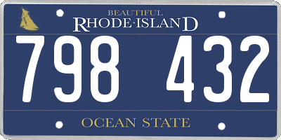 RI license plate 798432