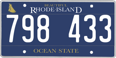 RI license plate 798433