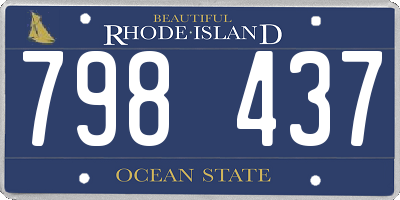 RI license plate 798437