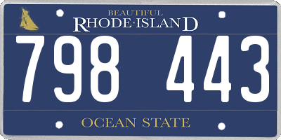 RI license plate 798443