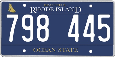 RI license plate 798445