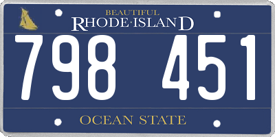 RI license plate 798451