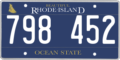 RI license plate 798452