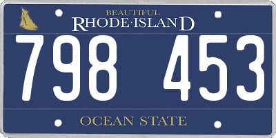 RI license plate 798453