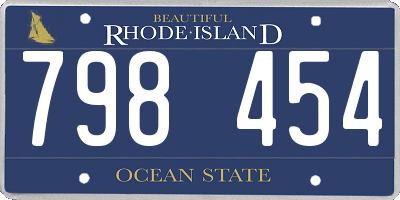 RI license plate 798454