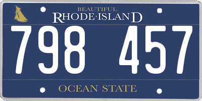 RI license plate 798457