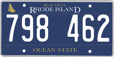 RI license plate 798462