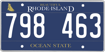 RI license plate 798463