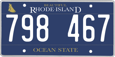 RI license plate 798467