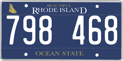 RI license plate 798468