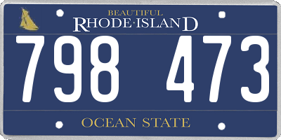 RI license plate 798473