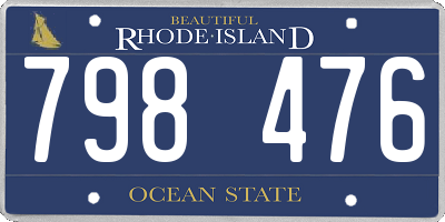 RI license plate 798476