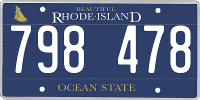 RI license plate 798478