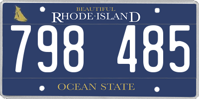 RI license plate 798485
