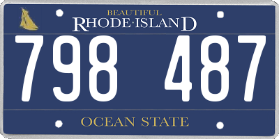RI license plate 798487