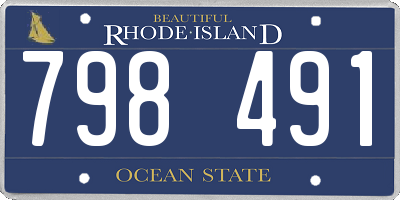 RI license plate 798491