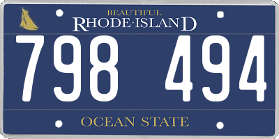RI license plate 798494