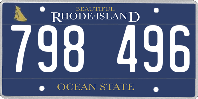 RI license plate 798496