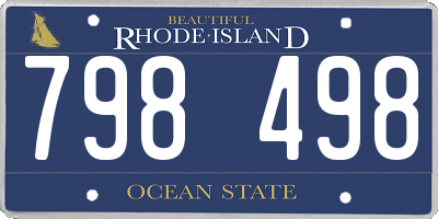 RI license plate 798498