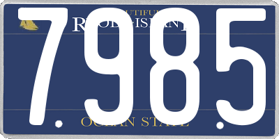 RI license plate 7985