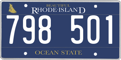 RI license plate 798501