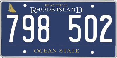 RI license plate 798502
