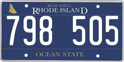 RI license plate 798505