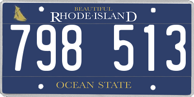 RI license plate 798513
