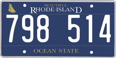 RI license plate 798514