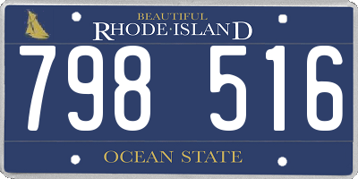 RI license plate 798516