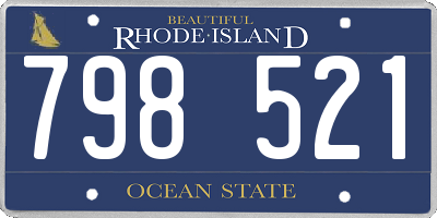 RI license plate 798521