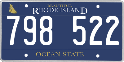 RI license plate 798522