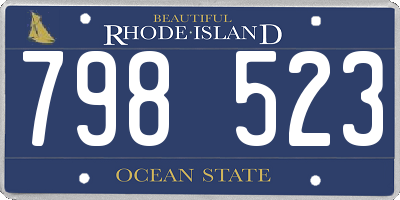 RI license plate 798523