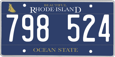 RI license plate 798524