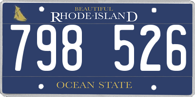 RI license plate 798526