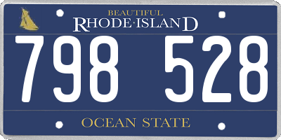 RI license plate 798528
