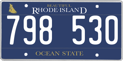 RI license plate 798530