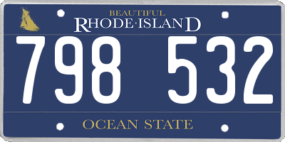 RI license plate 798532