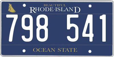 RI license plate 798541