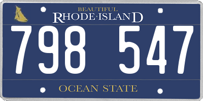 RI license plate 798547
