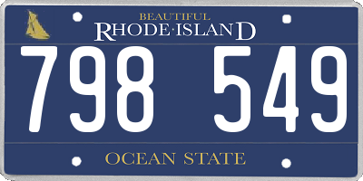RI license plate 798549
