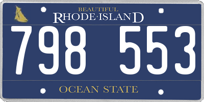 RI license plate 798553