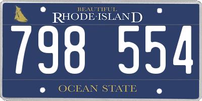 RI license plate 798554