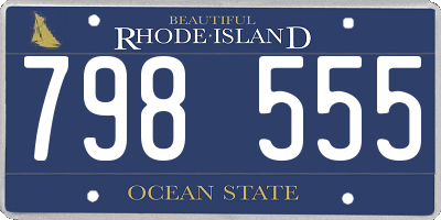 RI license plate 798555
