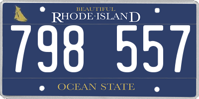 RI license plate 798557