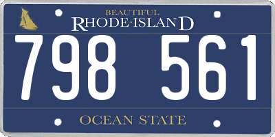 RI license plate 798561