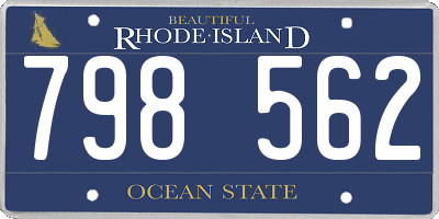 RI license plate 798562