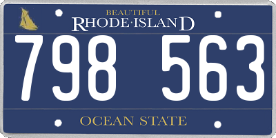 RI license plate 798563